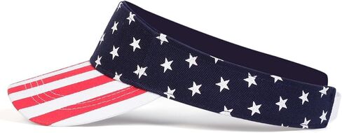 American Flag Patriotic Visor Hat for Women Men Red White Blue Stars Stripes Sun Hat 4th of July Party in Kuwait