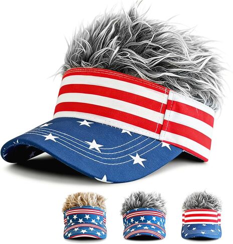 American Flag Visor Hat, Adjustable Patriotic Baseball Cap for Adults Women Men, 4th of July Outdoor Accessories in Saudi Arabia