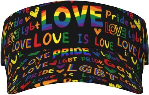 Rainbow Pride Sport Sun Visor Hat Adjustable LGBT Hats Summer Empty Cap Gay Visor Caps for Women Men in Saudi Arabia