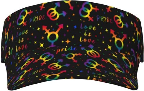 Rainbow Pride Sport Sun Visor Hat Adjustable LGBT Hats Summer Empty Cap Gay Visor Caps for Women Men in Saudi Arabia