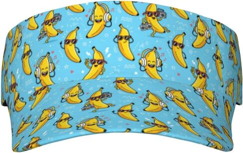 Funny Banana Adjustable Sport Sun Visor Hat for Women Men, Gifts for Pickleball, Tennis, Golf, Running Lovers in Kuwait
