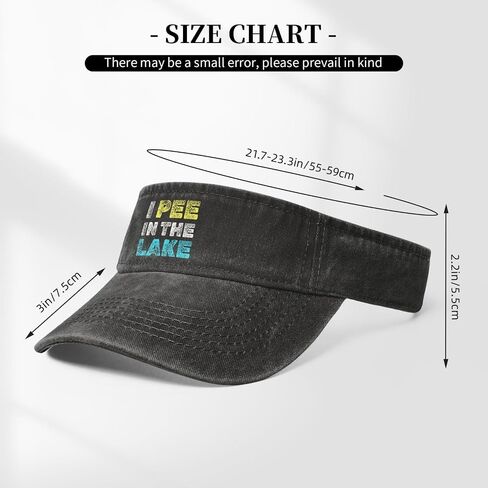 قبعة I Pee in The Lake Visor Hat قبعة سوداء للرجال والنساء قابلة للتعديل، قبعة نزهة سحرية in Kuwait