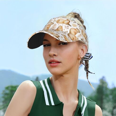 Unisex Sports Sun Visor Hats, Adjustable Lightweight Packable Sun Visor Hat Beach Pool Golf Tennis in Saudi Arabia