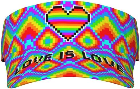 Rainbow Pride Sport Sun Visor Hat Adjustable LGBT Hats Summer Empty Cap Gay Visor Caps for Women Men in Saudi Arabia
