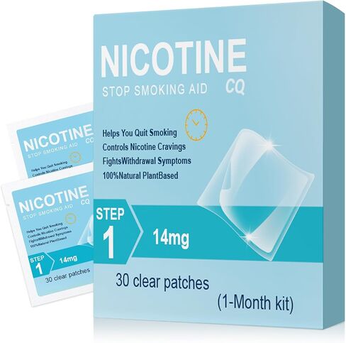 Nicotine Patches 14mg, 30 Count – 24-Hour Stop Smoking Aid, Nicotine Replacement Therapy for All Skin Types, Strong Adhesion, 1-Month Supply in Kuwait