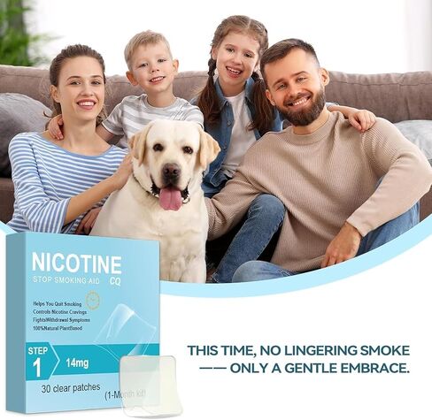 Nicotine Patches 14mg, 30 Count – 24-Hour Stop Smoking Aid, Nicotine Replacement Therapy for All Skin Types, Strong Adhesion, 1-Month Supply in Kuwait