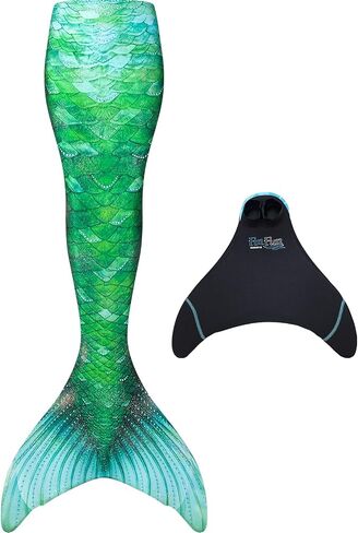 Fin Fun Limited Edition Mermaid Costume for Women, Teen and Adults with Monofin, X-Small, Island Opal in Kuwait
