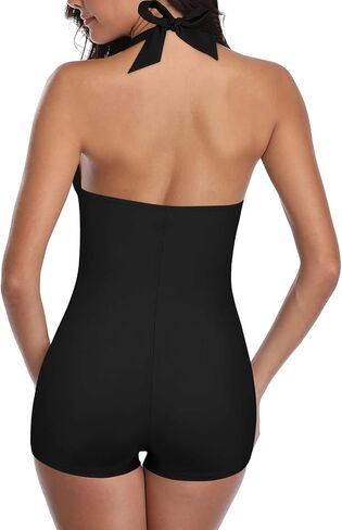 Romper Swimsuits for Women 2026 Tummy Control Plus Boy-Leg Ruched Push up Swimsuit with Shorts Slimming Bathing Suit in Saudi Arabia