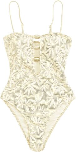 Ammiko Women's One Piece Swimsuit Cutout Tummy Bathing Suits Long Torso Swimwear Slimming Vacation Cute Cruise Wear in Saudi Arabia