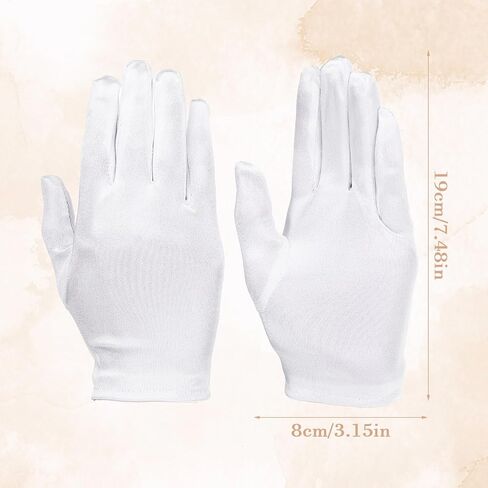 White Gloves Kids, Satin White Gloves Costume, Short Kids Glove for Birthdays, Weddings, Costume Parties in Kuwait