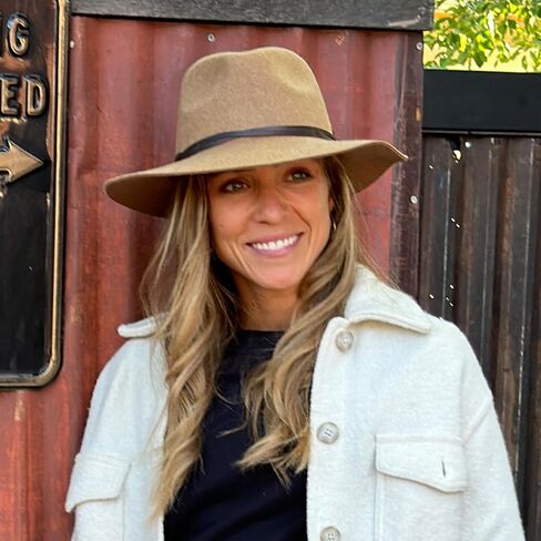 قبعة Wallaroo Hat Company الصغيرة للسيدات من Aspen Fedora - حماية من أشعة الشمس بعامل حماية من أشعة الشمس 50+، لباد صوف 100%، قابلة للتعديل، قابلة للتعبئة، جملي، صغير in Kuwait