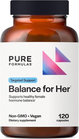 PureFormulas Balance for Her - Hormone Balance for Women - DIM, Black Cohosh, Calcium D-Glucarate, EGCg Green Tea Extract & Chaste Tree Supplement for Mood Support & Estrogen Metabolism -120 Capsules in Saudi Arabia