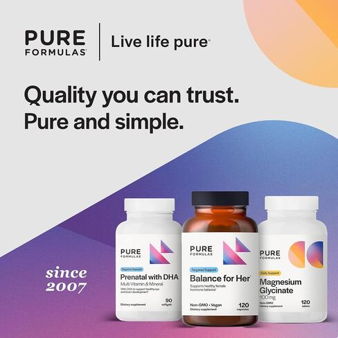 PureFormulas Balance for Her - Hormone Balance for Women - DIM, Black Cohosh, Calcium D-Glucarate, EGCg Green Tea Extract & Chaste Tree Supplement for Mood Support & Estrogen Metabolism -120 Capsules in Saudi Arabia