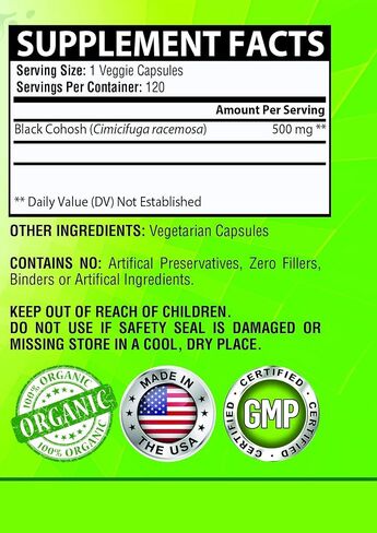 NutreeVit 100% Organic Traditional Women Health - Black Cohosh (320 Count) in Saudi Arabia