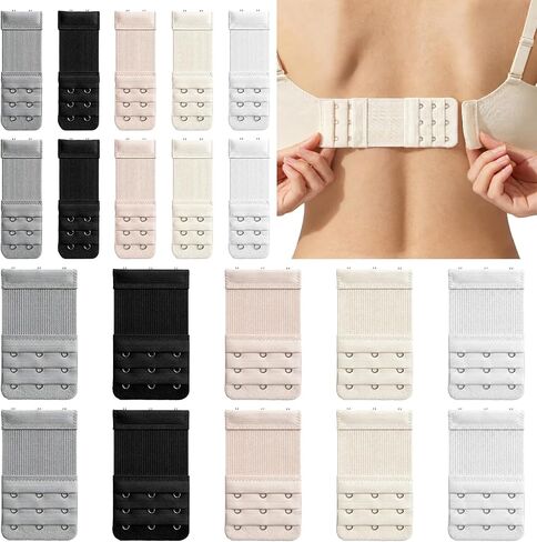 20 PCS Bra Extender 2 Hook, Stretchy Extender Set with 3 Hook Bra Extenders for Women, Comfortable Band Strap Replacement for Daily Wear Pregnancy Weight Change with Multi Color Options in Saudi Arabia