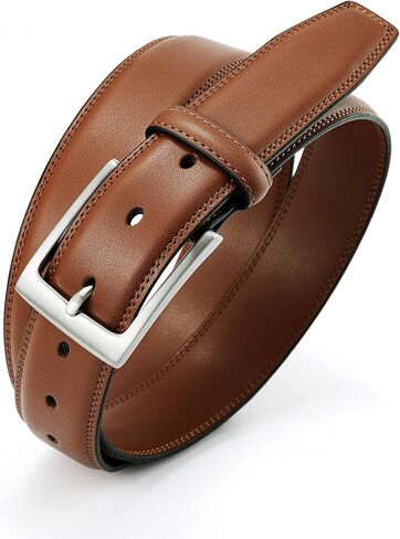 MILORDE Men's Genuine Leather Dress Belts, Handmade Classic Every Day Leather Jeans Belt for Men Work Business Casual in Kuwait