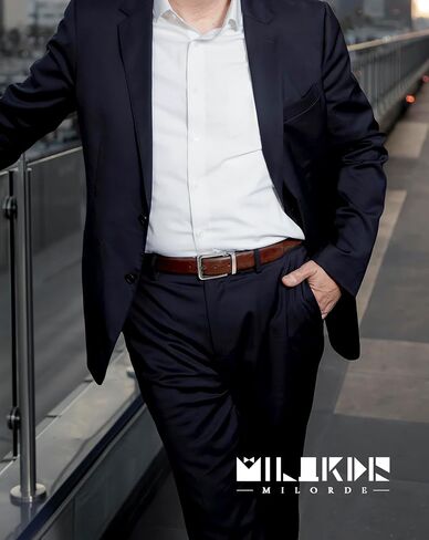 MILORDE Reversible Belt for Men - Adjustable Size - Premium Leather - Double Style in One Belt in Kuwait