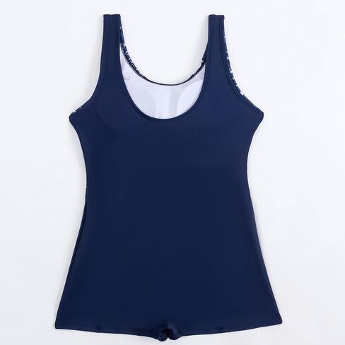بدلة سباحة قطعة Rashguard بدون أكمام مع شورت بويشورت بدلة سباحة رياضية سريعة الجفاف لركوب الأمواج والسباحة المتواضعة للعائلة باللون الأزرق in Kuwait