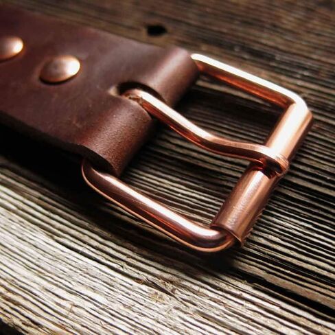 COPPER BELT BUCKLE - 1 3/8" 35mm - Pure Solid Copper - Custom Made in the USA - in Kuwait