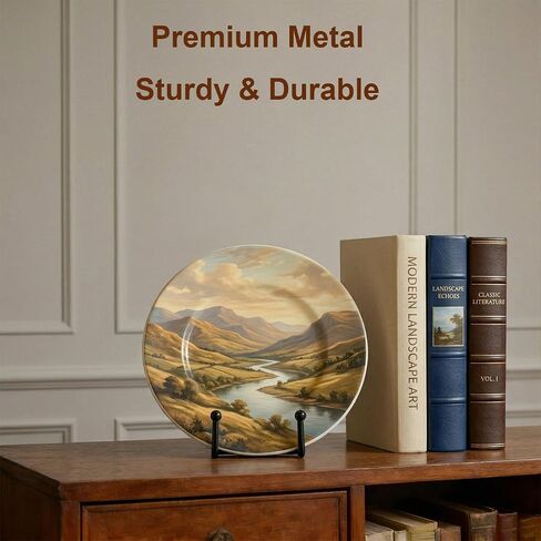 Hoewina 3 Pack 6 Inch Plate Stands for Display, Metal Picture Frame Stand, Black Decorative Small Easels for Display, Picture Holder Stand for Book , Photo and Platter, Plaques, Tabletop Art in Saudi Arabia
