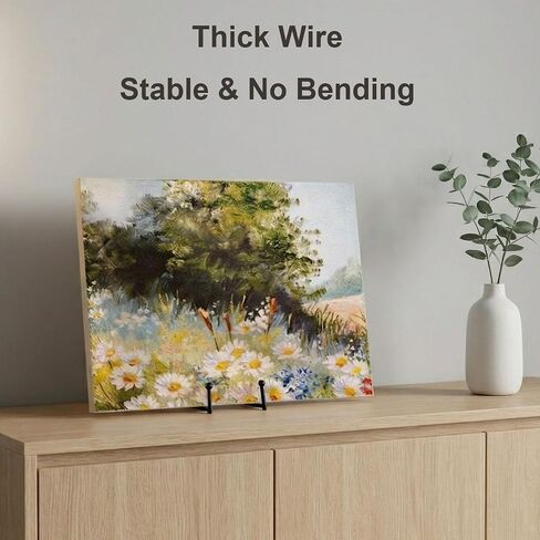 Hoewina 3 Pack 6 Inch Plate Stands for Display, Metal Picture Frame Stand, Black Decorative Small Easels for Display, Picture Holder Stand for Book , Photo and Platter, Plaques, Tabletop Art in Saudi Arabia