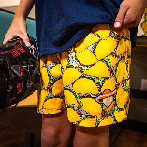 Baseball Lifestyle 101 Taco Youth Shorts, Youth Sizes S-XL in Saudi Arabia