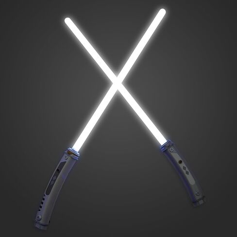 Disney Store Official Ahsoka Tano Lightsaber Toy for Kids - Electronic Star Wars Light Up Toy Sword Set with Motion-Sensor Sounds & Dueling Effects - Star Wars Roleplay Accessory in Kuwait
