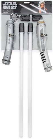 Disney Store Official Ahsoka Tano Lightsaber Toy for Kids - Electronic Star Wars Light Up Toy Sword Set with Motion-Sensor Sounds & Dueling Effects - Star Wars Roleplay Accessory in Kuwait