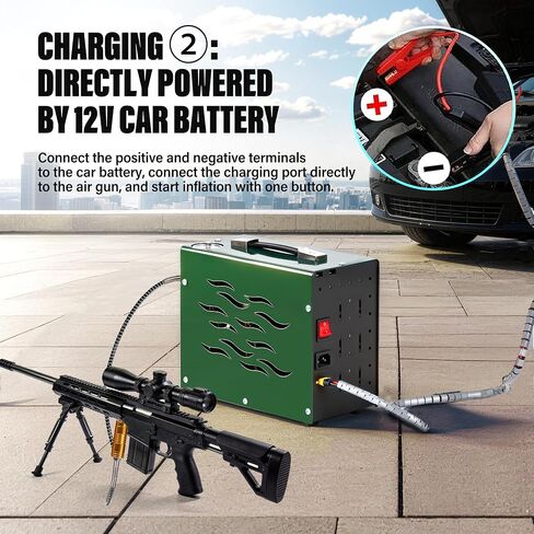 Portable Pcp Air Compressor,4500Psi/30Mpa High Pressure Air Compressor Paintball Scuba Tank Compressor HPA Pump Fill Station Auto-Stop,Unique Vertical+Wire Spool Design 110V(TXES062) in Saudi Arabia