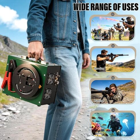 Portable Pcp Air Compressor,4500Psi/30Mpa High Pressure Air Compressor Paintball Scuba Tank Compressor HPA Pump Fill Station Auto-Stop,Unique Vertical+Wire Spool Design 110V(TXES062) in Saudi Arabia