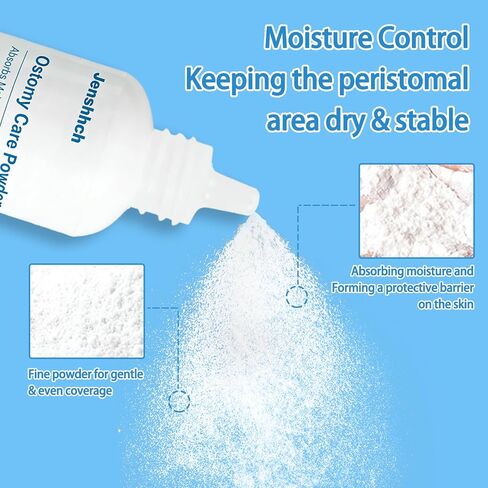 Stoma Powder, 1 oz (30g) Medical Colostomy Skin Barrier Powder, Protective Ostomy Care Supplies Powder for Ileostomy Urostomy, Relief for CGM Glucose Monitor Adhesive Patch Skin Irritation in Saudi Arabia