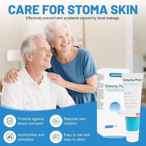 Ostomy Paste Ostomy Supplies, 2 oz Colostomy Skin Barrier Paste, Stomahesive Protective Skin Barrier Paste, Stoma Supplies, Preventing Ostomy Pouch Leakage in Saudi Arabia