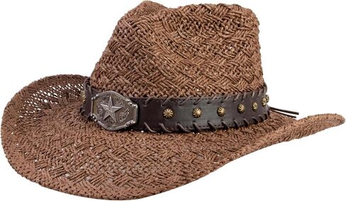 Straw Cowboy Hats Cowgirl Hat Western Cowboy Hat Rancher Hat for Men Women, Exquisite Decoration Band in Saudi Arabia