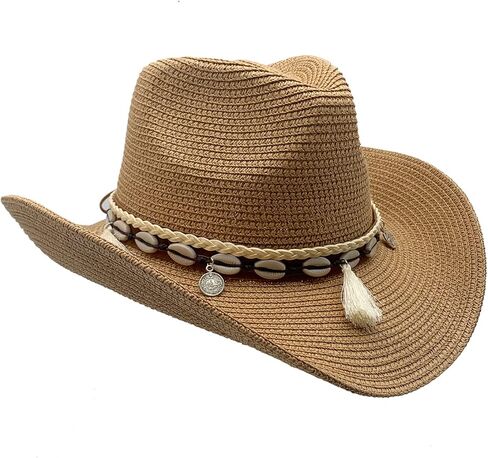 Western Straw Cowboy Hat for Women Beach Sun Hat for Men Wide Brim Fedora Hat Cowgirl Hats Summer Panama Hat in Saudi Arabia