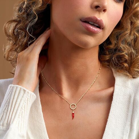 مجموعة Pure من تصميم Ross-Simons Coral Italian Horn Charm من الذهب الأصفر عيار 14 قيراطًا in Kuwait