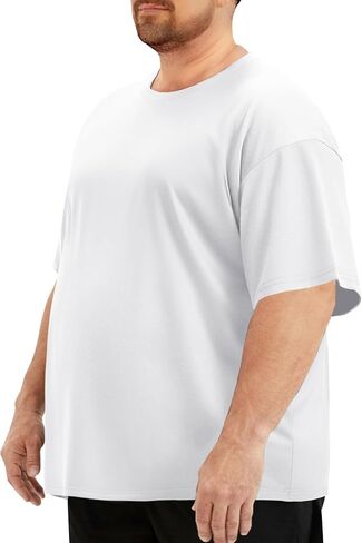 BOOJO Workout Mens Shirts - Casual Black Quick Dry Moisture Wicking T-Shirts Crew Neck Short Sleeve for Gym Athletic Running in Kuwait