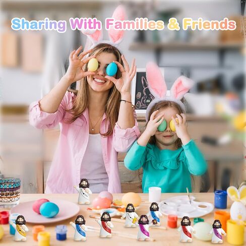 100PCS Little Jesus Figures, Mini Jesus Figurines in Bulk, Multicolor Tiny Jesus Set with Jesus Loves You Figures for Easter Egg Stuffers, Hide and Seek, Baptism, Faith Activities, Religious Gifts in Saudi Arabia