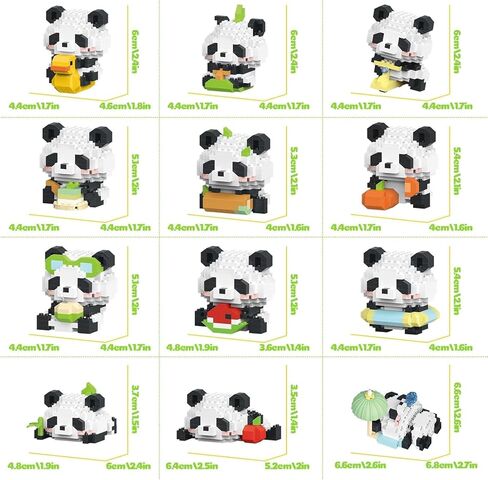 1 Piece Panda Eating Bamboo Hand-Assembled Figurine with Display Base, Cute Animal Desk Decor, Chinese Theme Collectible Statue for Home Office Shelf in Kuwait