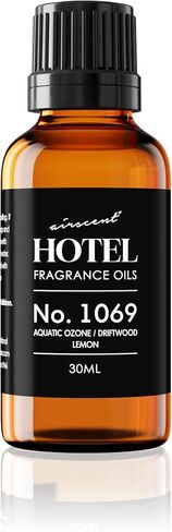 AirScent Hotel Diffuser Oil No. 1069 - Aquatic Ozone, Driftwood, Lemon - Premium Fragrance Oil for Ultrasonic and Waterless Diffusers and Crafting - 10 mL, 0.34 fl oz Glass Dropper Bottle in Kuwait