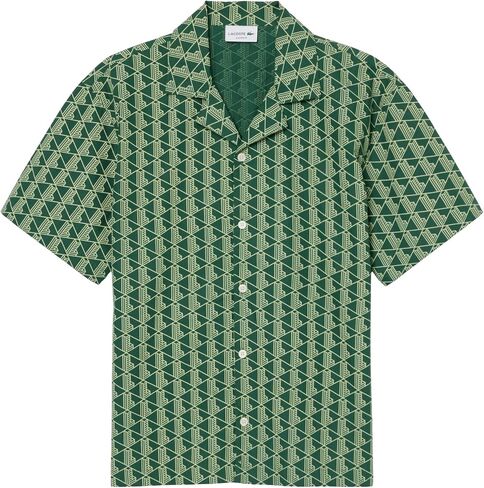 قميص بيجامة من قماش البوبلين بطبعة Monogram للرجال من Lacoste in Kuwait