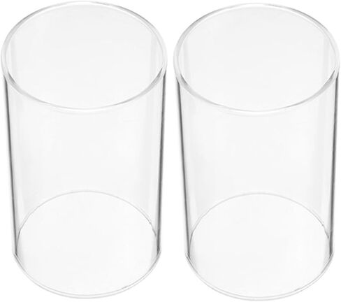 2pcs Candle Shade Wedding Candles Decor Taper Chimney Tube Holder Transparent Glass Dome Open Both End Chimney Tube Decorative Cover Classic Cap in Kuwait