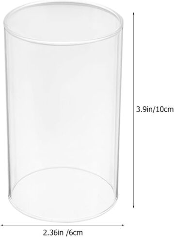 2pcs Candle Shade Wedding Candles Decor Taper Chimney Tube Holder Transparent Glass Dome Open Both End Chimney Tube Decorative Cover Classic Cap in Kuwait