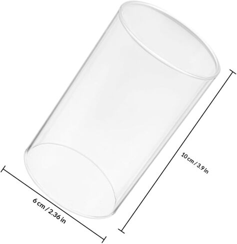 2pcs Candle Shade Wedding Candles Decor Taper Chimney Tube Holder Transparent Glass Dome Open Both End Chimney Tube Decorative Cover Classic Cap in Kuwait