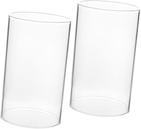 2pcs Transparent Glass Candle Shades Windproof Candle Covers for Pillar for Home Decor Table Centerpieces and Relaxing Atmosphere in Kuwait
