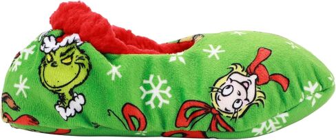 Bioworld The Grinch All-Over Character Print Youth Green Slipper Socks in Kuwait