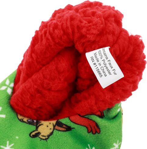 Bioworld The Grinch All-Over Character Print Youth Green Slipper Socks in Kuwait