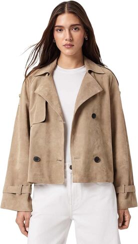 AllSaints Women's Reed Suede Jacket in Kuwait