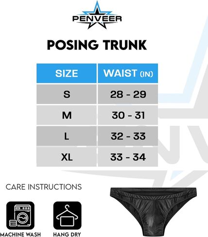 Men’s Bodybuilding Posing Trunks - Classic Physique Competition Suit, IFBB Style, Stretch Elastic Waistband, Black in Saudi Arabia