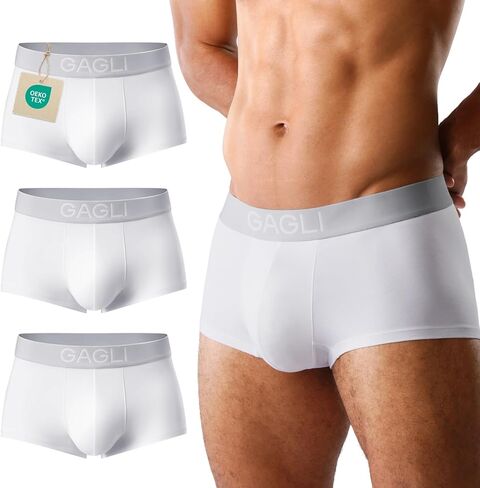 Men's Ultra Comfort Trunks Underwear, Breathable Mesh Boxer Briefs Short Leg 1.5" Inseam Soft Cotton Modal Blend S-XXL in Saudi Arabia