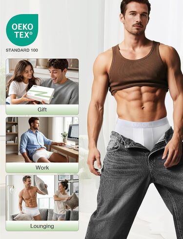 Men's Ultra Comfort Trunks Underwear, Breathable Mesh Boxer Briefs Short Leg 1.5" Inseam Soft Cotton Modal Blend S-XXL in Saudi Arabia